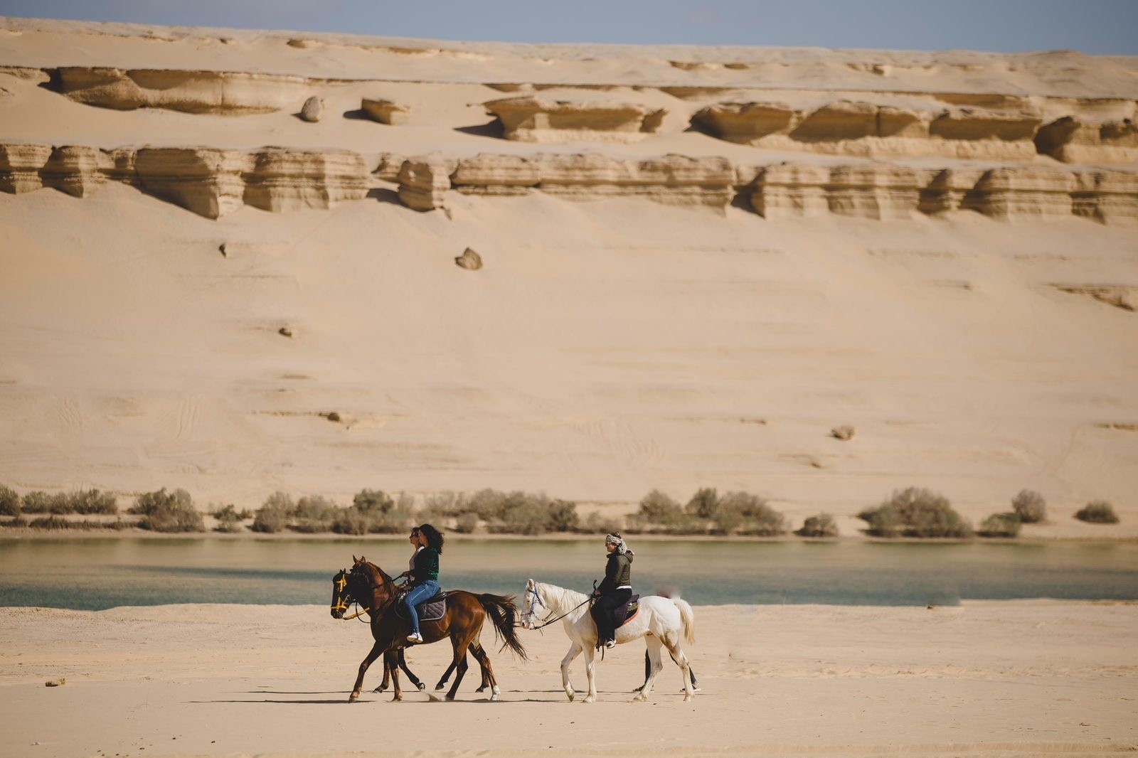 Horseback journey moment in Egypt