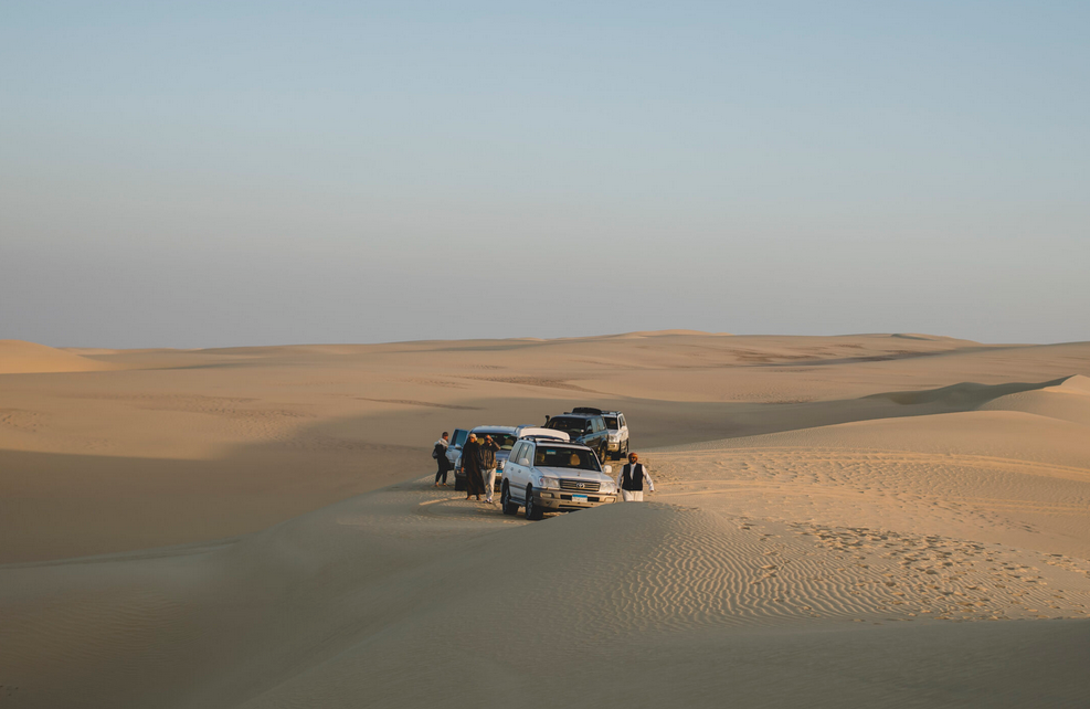 Desert safari landscape in Egypt